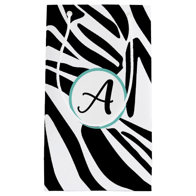 Zebra Pattern Small Gift Bag (Front)