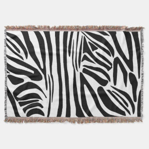 Zebra pattern throw blanket