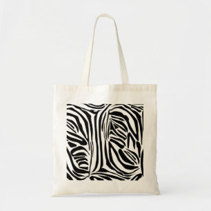 Zebra pattern tote bag