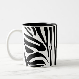 Zebra pattern Two-Tone coffee mug