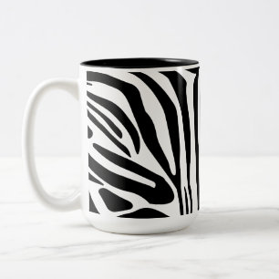 Zebra Pattern Two-Tone Coffee Mug