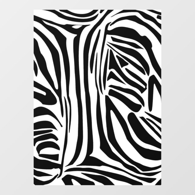 Zebra pattern window cling (Sheet)