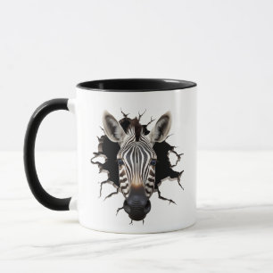 Zebra Peeking Through Mug