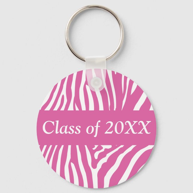 Zebra Personalised Class Of Keychain (Front)
