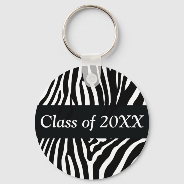 Zebra Personalised Class Of Keychain (Front)