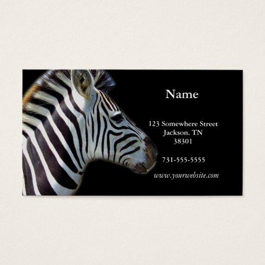 Zebra Photograph Business Cards