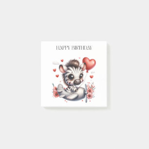 Zebra Pilot Birthday Post-it Notes