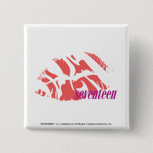 Zebra Pink 15 Cm Square Badge