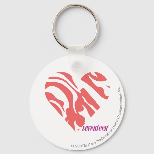Zebra Pink 2 Key Ring (Front)