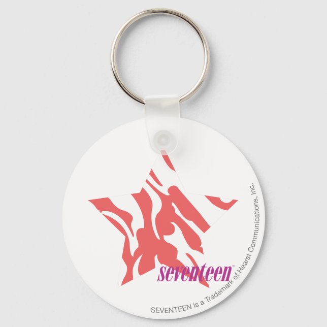 Zebra Pink 3 Key Ring (Front)