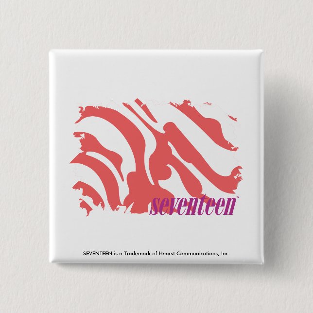 Zebra Pink 4 15 Cm Square Badge (Front)