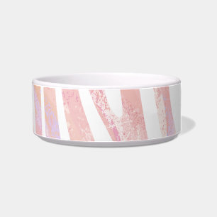 Zebra Pink and White Print Bowl