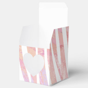 Zebra Pink and White Print Favour Box