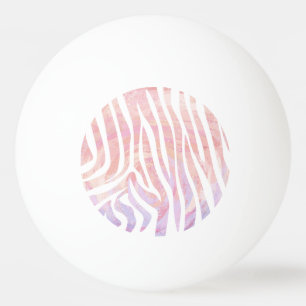 Zebra Pink and White Print Ping Pong Ball