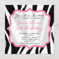 Zebra & Pink Birthday Party