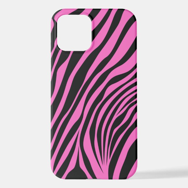 Zebra Pink Skin Modern Girly Animal Print Wild  iPhone Case (Back)