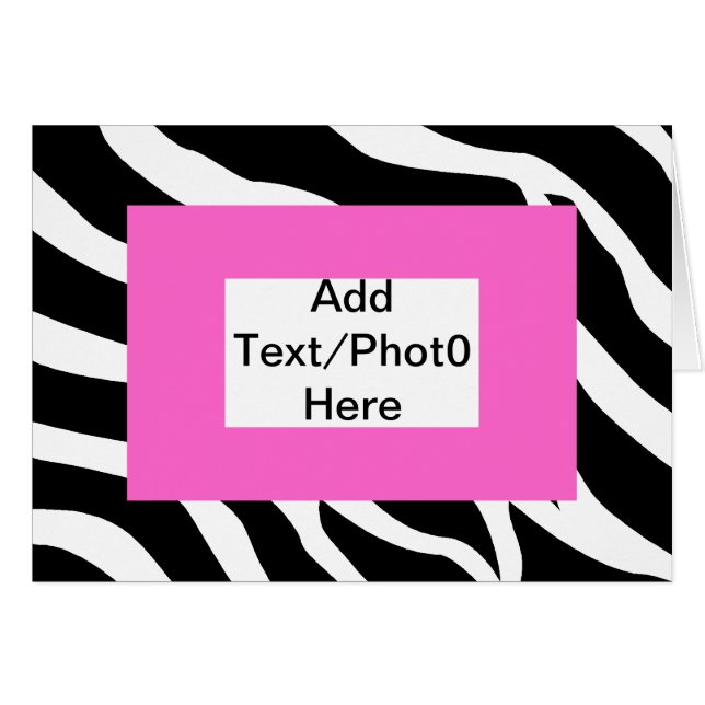 Zebra Pink White Template (Front Horizontal)