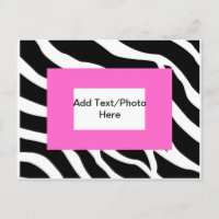 Zebra Pink White Template