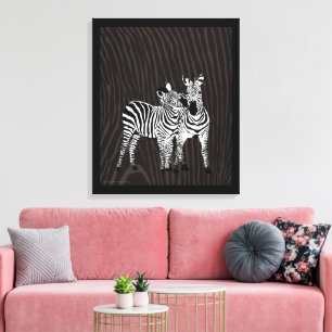 Zebra Play Canvas Print