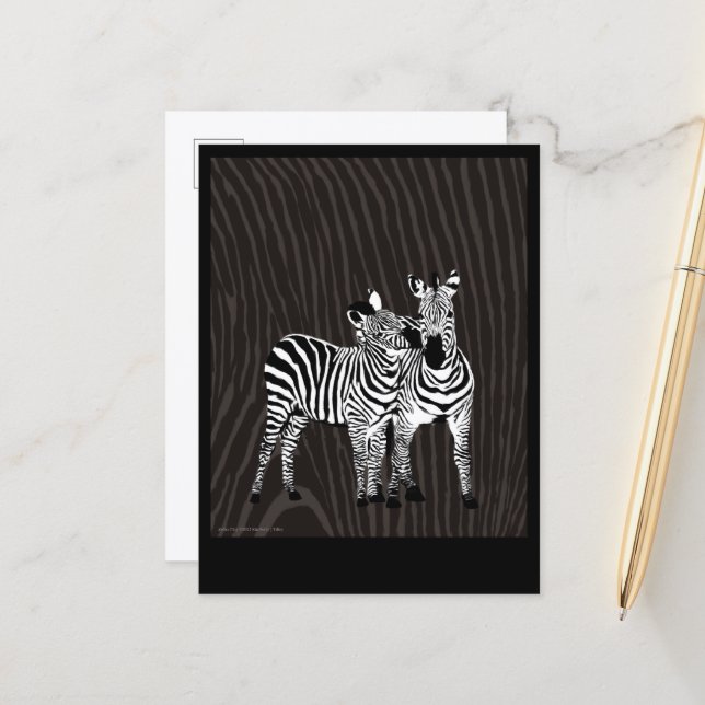 Zebra Play Postcard (Front/Back In Situ)