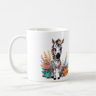 Zebra Playful Adorable Fun Animal Colourful Joyful Coffee Mug