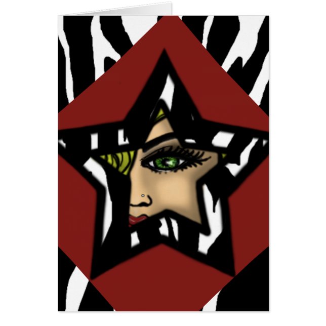 Zebra Pop Star-Card (Front)