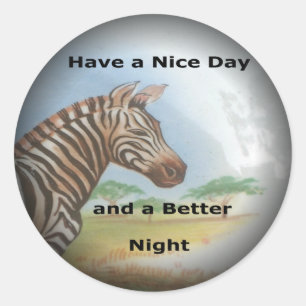 Zebra Portrait, Amboseli: he Spirit of the Savanna Classic Round Sticker