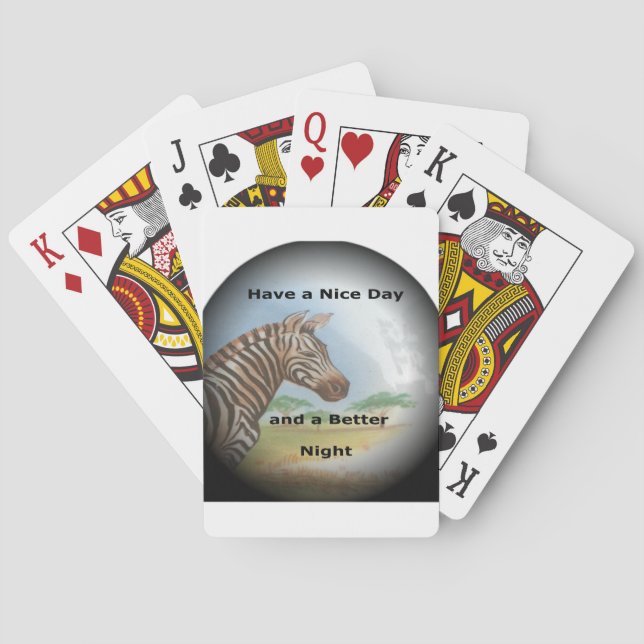 Zebra Portrait, Amboseli: he Spirit of the Savanna Playing Cards (Back)