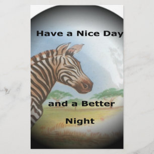 Zebra Portrait, Amboseli: he Spirit of the Savanna Stationery