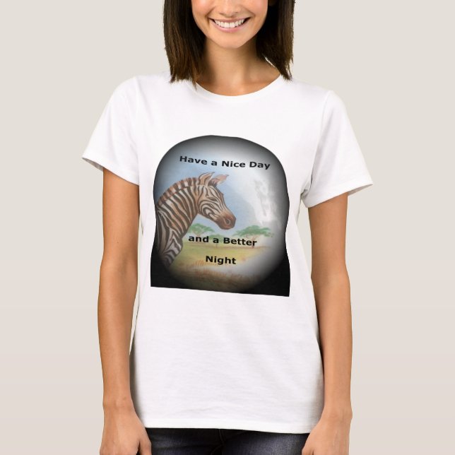 Zebra Portrait, Amboseli: he Spirit of the Savanna T-Shirt (Front)