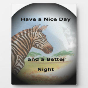 Zebra Portrait, Amboseli: The Spirit of the Savann Plaque