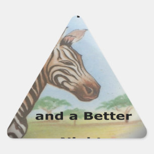 Zebra Portrait, Amboseli: The Spirit of the Savann Triangle Sticker