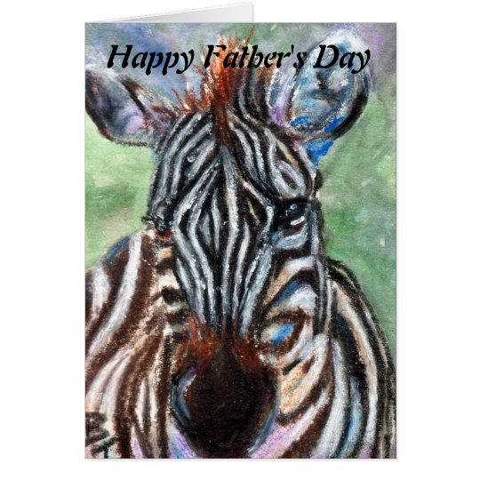 Zebra Portrait Father's Day Card