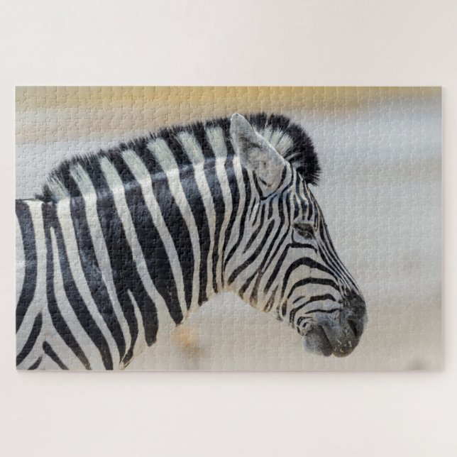 Zebra Portrait Wild Animal Nature African Jigsaw Puzzle (Horizontal)