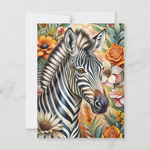 Zebra Postcard