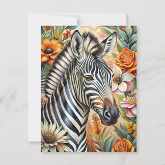 Zebra Postcard