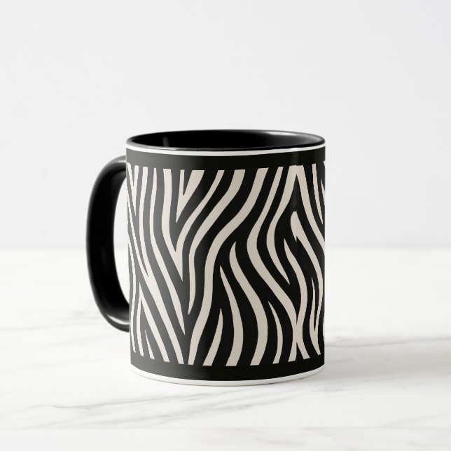 "ZEBRA PRINT" - 11 OZ. COFFEE MUG (Front Left)