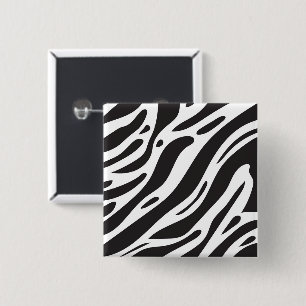Zebra print 15 cm square badge