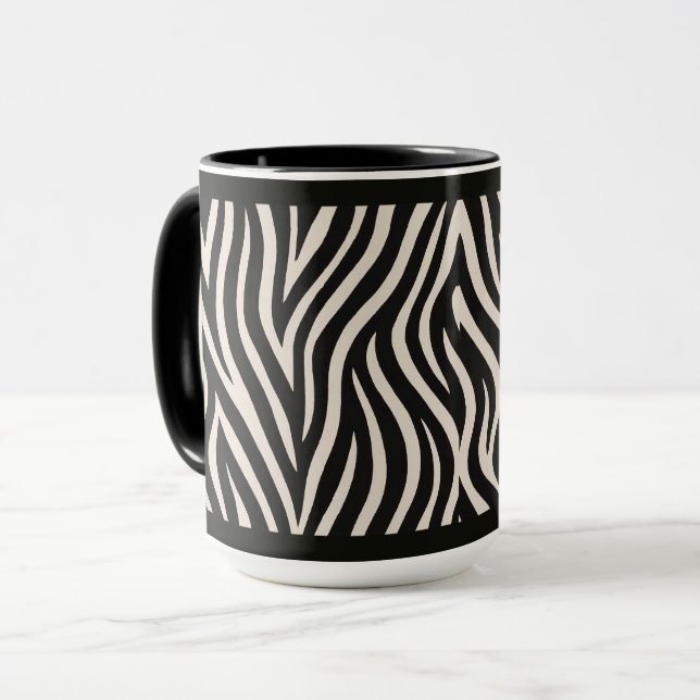 "ZEBRA PRINT" - 15 OZ. COFFEE MUG (Front Left)