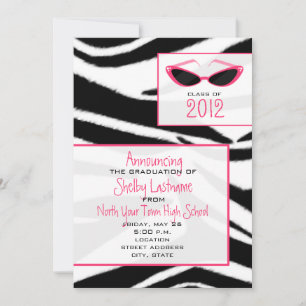 Zebra Print 2012 Graduation Announcement