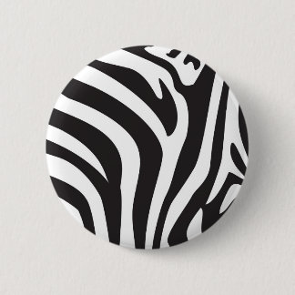 Zebra Print 6 Cm Round Badge