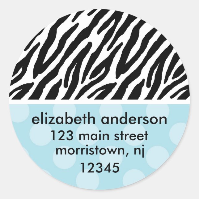 Zebra Print Address Labels (Front)
