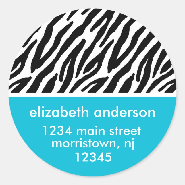 Zebra Print Address Labels (Front)