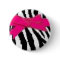Zebra print and bow button