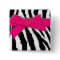 Zebra print and bow button