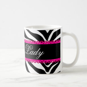 Zebra Print and Lace Coffee Mug