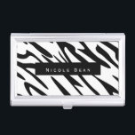 Zebra Print Animal Glamour Business Card Holder<br><div class="desc">Zebra Print Animal Glamour Business Card Holder. Customise with any text or leave it blank.</div>