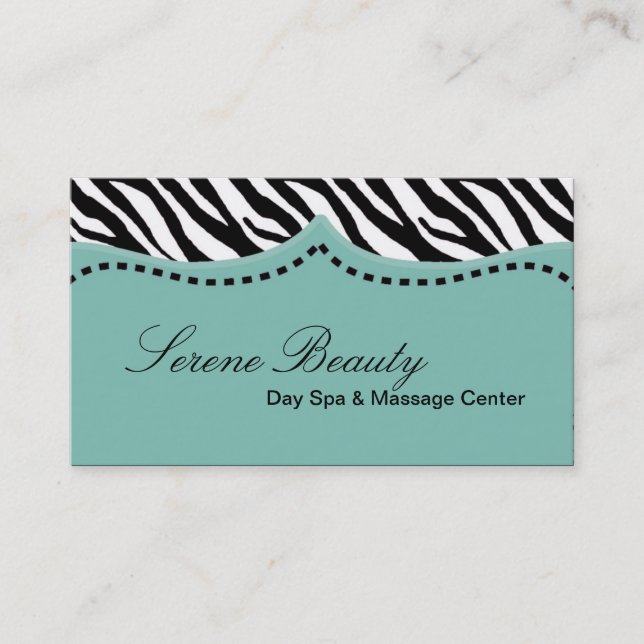 Zebra Print Animal Pattern Business Card (Front)