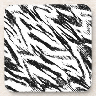 Zebra Print Art Coasters