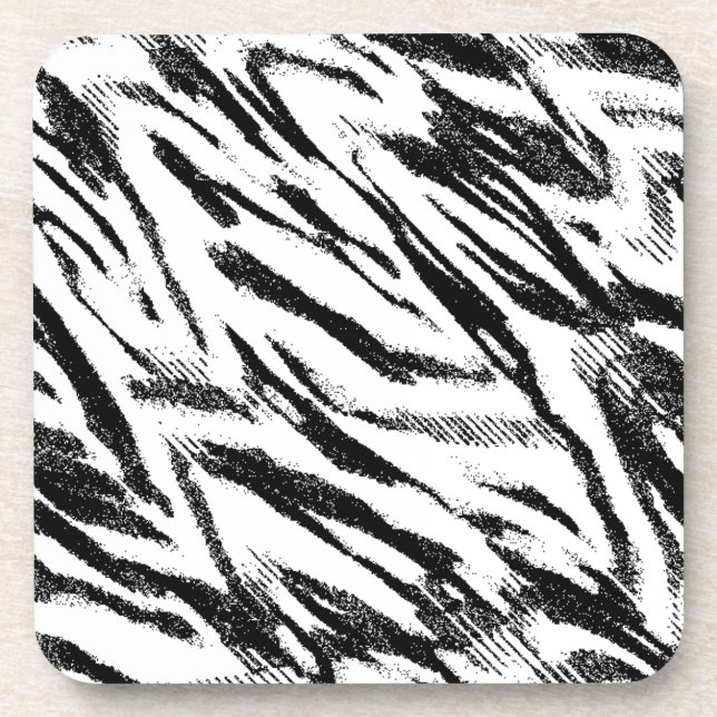 Zebra Print Art Coasters (Front)